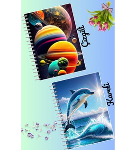 Büyülü tasarımlar defter seti 2 adet A4 boyutu 21*30 çizgili + kareli 60 syf