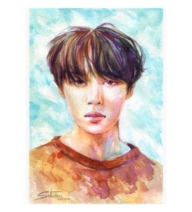 Jimin  Kendini Sev Gözyaşı Tablo Ahşap Poster Dekoratif Kod1422