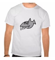 Köpekbalığı Tişört (Beyaz)