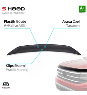 Kia Sportage ABS Plastik Kaput Rüzgarlığı 2011-2015 A+Kalite