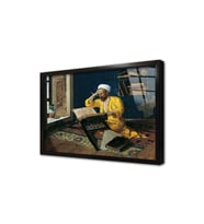 Kuran Okuyan Adam Çerçeveli Cam Tablo