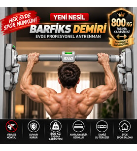 800 KG Vidasız Barfiks Demiri 96-140 cm Ayarlanabilir Koridor Barfiksi Duvar Korumalı
