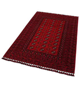 Makine Kaymaz Yıkanabilir Kırmızı Etnik Jüt Salon Halısı Mutfak Halısı Koridor Halısı Yolluk 4 red