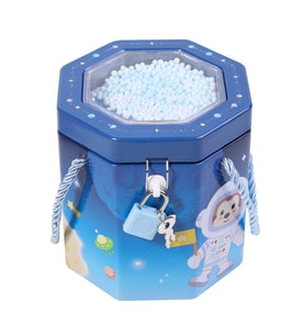 Livava Maymuncuk Altigen Askılı Ve Kilitli Metal Kumbara, Mavi, 13X12 (Mavi)