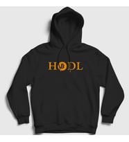 Presmono Unisex Siyah Hodl Bitcoin Kapüşonlu Sweatshirt 264040tt