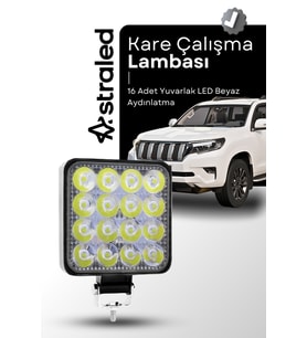 12-24V 16 LED Offroad ATV Kamyon Tır Traktör İş Makinesi