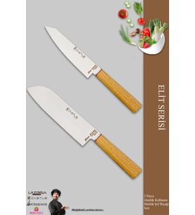 Elit Serisi Mutfak Bıçak Seti Et Tavuk Ekmek Salata Sebze Şef Bıçak Seti 2 Li Set (MFT-216)