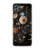 GM22 Kılıf HD Resim Baskılı Kahve Çiçek StKd -095