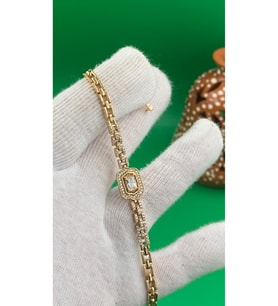 Xuping Rose Gold Baget Zirkon Taşlı Kadın Bileklik (Altın)