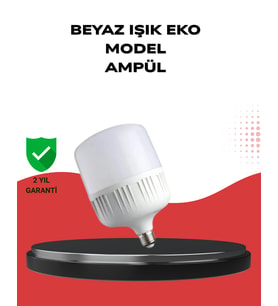 Enerji Tasarruflu Şarjlı LED Ampul 30W Beyaz Işık