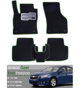 CHEVROLET CRUZE (2008-2014) Uyumlu EVA Paspas Tam Set–Araca Özel,Su Geçirmez,Kolay Montaj