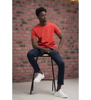 Slim Fit Pamuklu Önü Baskılı Sıfır Yaka T-Shirt