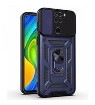 Kızaklı Tank Kılıf Xiaomi Redmi Note 9 Lacivert