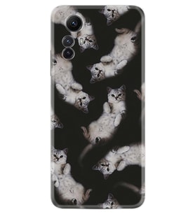 Xiaomi Redmi Note 12S Kılıf Silikon Desen Özel Seri Sevimli Kedicikler 1785