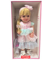 55 Cm Gerçekçi Yenidoğan Biberonlu Bebek – Sesli Oyuncak Et Bebek (Çok Renkli)