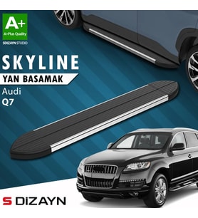 S-Dizayn Audi Q7 Skyline Krom Yan Basamak 213 Cm 2005-2015 A+ Kalite