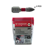 Vandor Anti Slip Bit Kaydırmaz Bits S2 Yüksek Kalite Çelik PZ1 25 - 637962027884