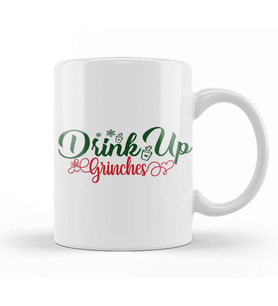 Christmas Drinking Drink Up Grinches Kupa Bardak Porselen