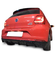 Volkswagen Polo 6R (2015-2017) Makyajlı Arka Tampon Eki - Difüzör (Plastik)