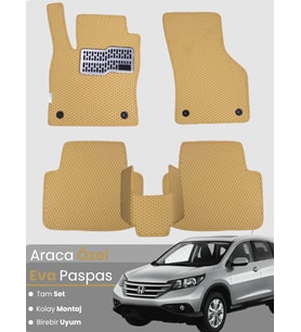 HONDA CRV 4 (2012-2017) Uyumlu EVA Paspas Tam Set–Araca Özel,Kolay Montaj,Su Geçirmez