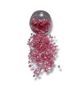 Epoksi Çalışmalarınız İçin Parlak Cam Kırıkları 4-8 mm ŞEKER PEMBE 100 gr