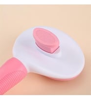 Tüy Toplayıcı Kendini Temizleyebilen Ergonomik Saplı Evcil Hayvan Tarağı Pembe