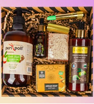 eJOYA Doğal Sabun & Zeytinyağlı Vücut Kremi & Peripol Ayak Argan Bakım Yağı & Lifli Sabun & Argan Yağı & Sihirli Ruj Hediye Seti 110927