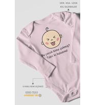 Bu Çocuk Kime Çekmiş? Tabiki Halasına Baskılı Bebek Zıbını – Çıtçıtlı Body  %100 Pamuk Uzun Kol (Bebek Pembesi)