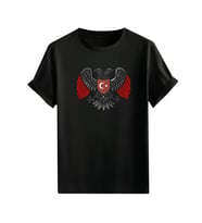 Türkçülük Görselli  Unisex (Tshirt) Tişört (Siyah)