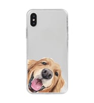 Iphone X ve XS Uyumlu Sevimli Köpek Tasarımlı Şeffaf Telefon Kılıfı
