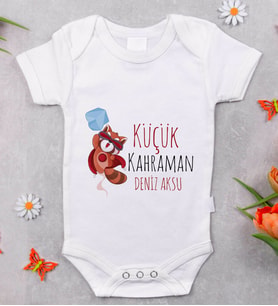 BK Kids İsimli Küçük Kahraman Tasarımlı Bebek Body Zıbın - Model 1