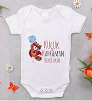 BK Kids İsimli Küçük Kahraman Tasarımlı Bebek Body Zıbın - Model 1