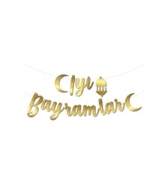 Kaligrafi Banner Iyi Bayramlar M69