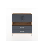 Arges Şifonyer 3 Raflı 2 Çekmeceli 2 Kapaklı 88x30x96 Çam-Antrasit
