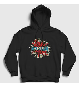 Presmono Unisex Siyah Stone Temple Pilots Kapüşonlu Sweatshirt 450297tt
