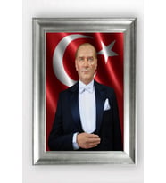 Gümüş Çerçeveli Atatürk Tablo cv1161