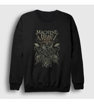 Presmono Unisex Siyah Viking Machine Head Sweatshirt 162443tt
