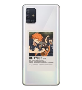 Samsung Galaxy A71 Uyumlu Haikyuu!! Poster Tasarımlı Şeffaf Telefon Kılıfı