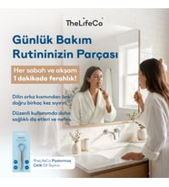 TheLifeCo Paslanmaz Çelik Dil Temizleyici - Dil Sıyırıcı & Organik Hindistan Cevizi Yağı 250 ml