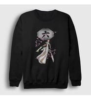 Presmono Unisex Siyah Byakuya Anime Bleach Sweatshirt 127268tt