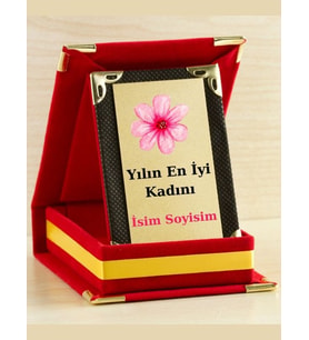Yılın En İyi Kadını Plaketi - Kadınlar Günü Plaketi ( Mini Plaket )