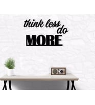BK Home Think Less Do More Ahşap Duvar Yazısı (Siyah)