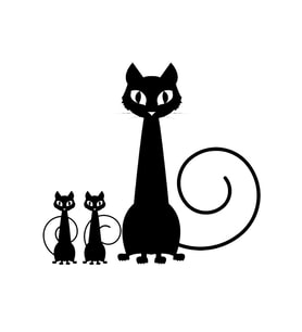 KEDİLER FOLYO STİCKER 90 cm uzunluk (Karışık)