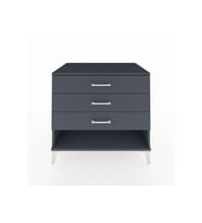 Kronos Şifonyer 3 Çekmeceli 88x59x80 Antrasit-Antrasit