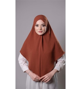 Taba Pratik Hazır Geçmeli Tesettür Eşarp Aerobin Kumaş  Çapraz Hijab 2307_33