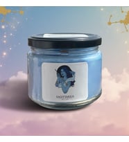 Yay Burcu (Sagittarius) Kavanoz Mum – Portakal & Mimoza Kokulu - Ahşap Fitilli (Mavi)