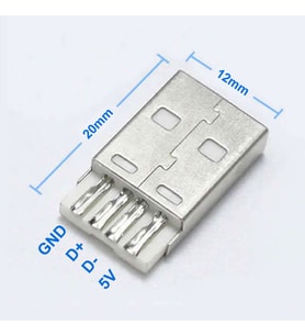 USB Type A Erkek Soket Lehimlenebilir 4 Pin Diy Tip A Elektronik Devre Cihaz Usb 2.0 Konnektör