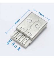 USB Type A Erkek Soket Lehimlenebilir 4 Pin Diy Tip A Elektronik Devre Cihaz Usb 2.0 Konnektör