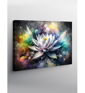 Kanvas Tablo Beyaz Lotus Çiçeği