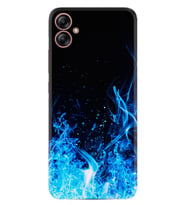 Samsung Galaxy A04E Kılıf Silikon Desen Özel Seri Blue Fire 1678